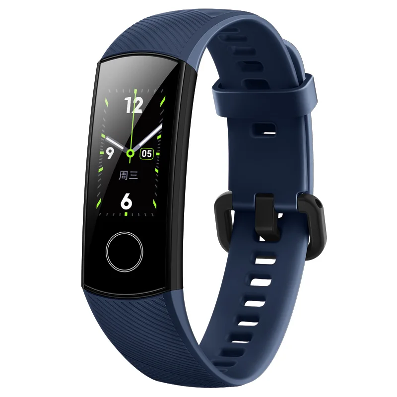 Blue Standard 4-2 Смарт-браслет Honor Band 4, сенсорный экран 0,95 дюйма, фитнес-трекер, водонепроницаемый, для плавания, для обнаружения пульса и сна - Цвет: Blue Standard 4-2