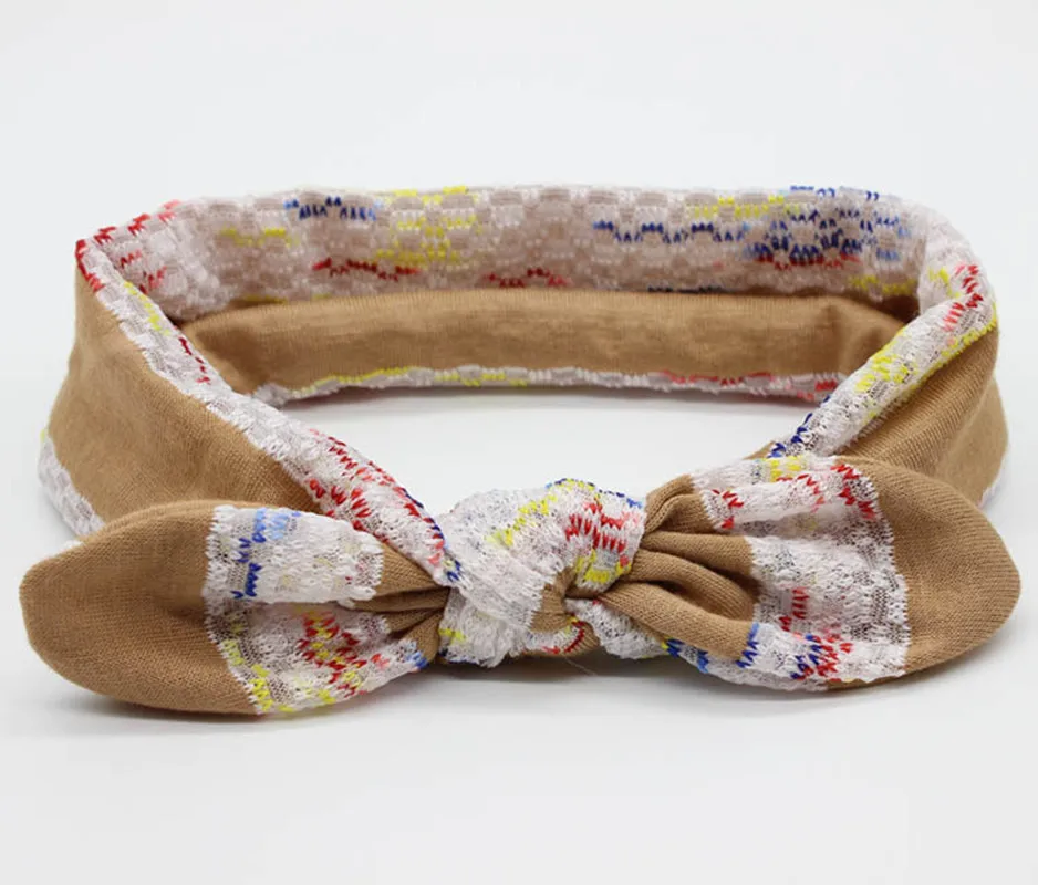 Повязка на голову с кружевным бантом для маленьких мальчиков и девочек детская