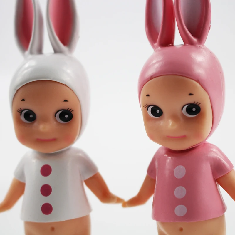 10 см 4 шт./лот Kewpie Фигурки игрушки Sonny Angel Мультяшные животные кролик кукла ПВХ