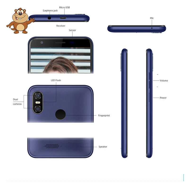 Vernee M3 5 ''полноэкранный смартфон 3 ГБ 32 четырехъядерный мобильный телефон Android
