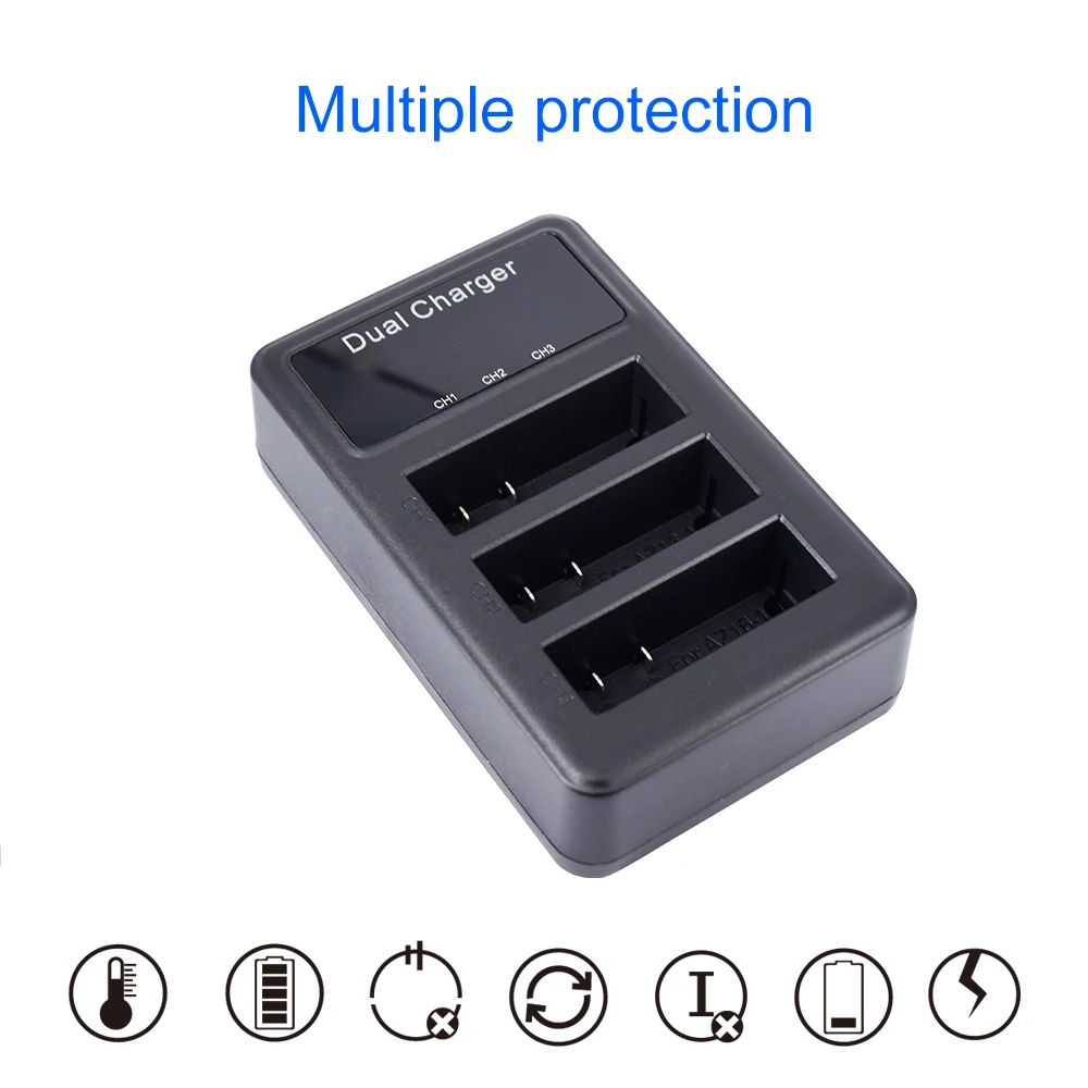 Зарядное устройство для Xiaomi YI lite 2 4K 4k + 3 шт. 85 В|action camera charger|battery action camerabattery |