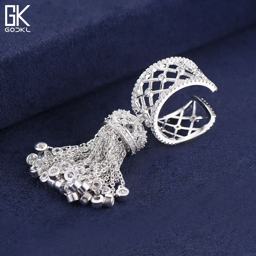 Женские свадебные кольца GODKI ювелирные изделия с фианитами в нигерийском