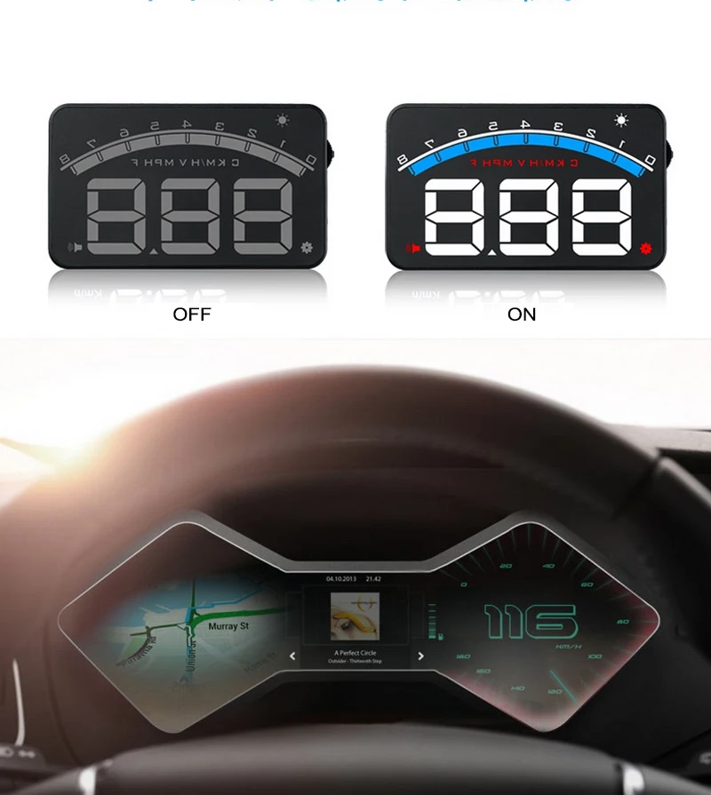 HUD Дисплей Авто M6 лобовое стекло проектор 3 дюймов HD Автомобильный дисплей умный с