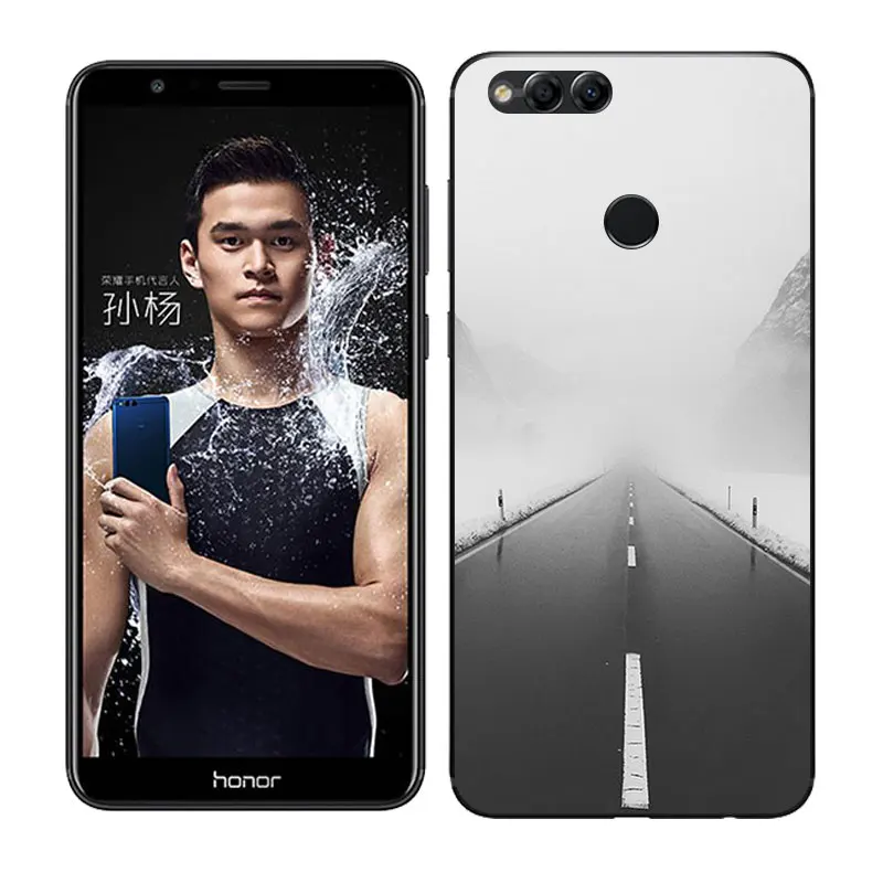 Силиконовый чехол 5 93 дюйма для Huawei Honor 7X задняя крышка с рисунком сна прозрачный