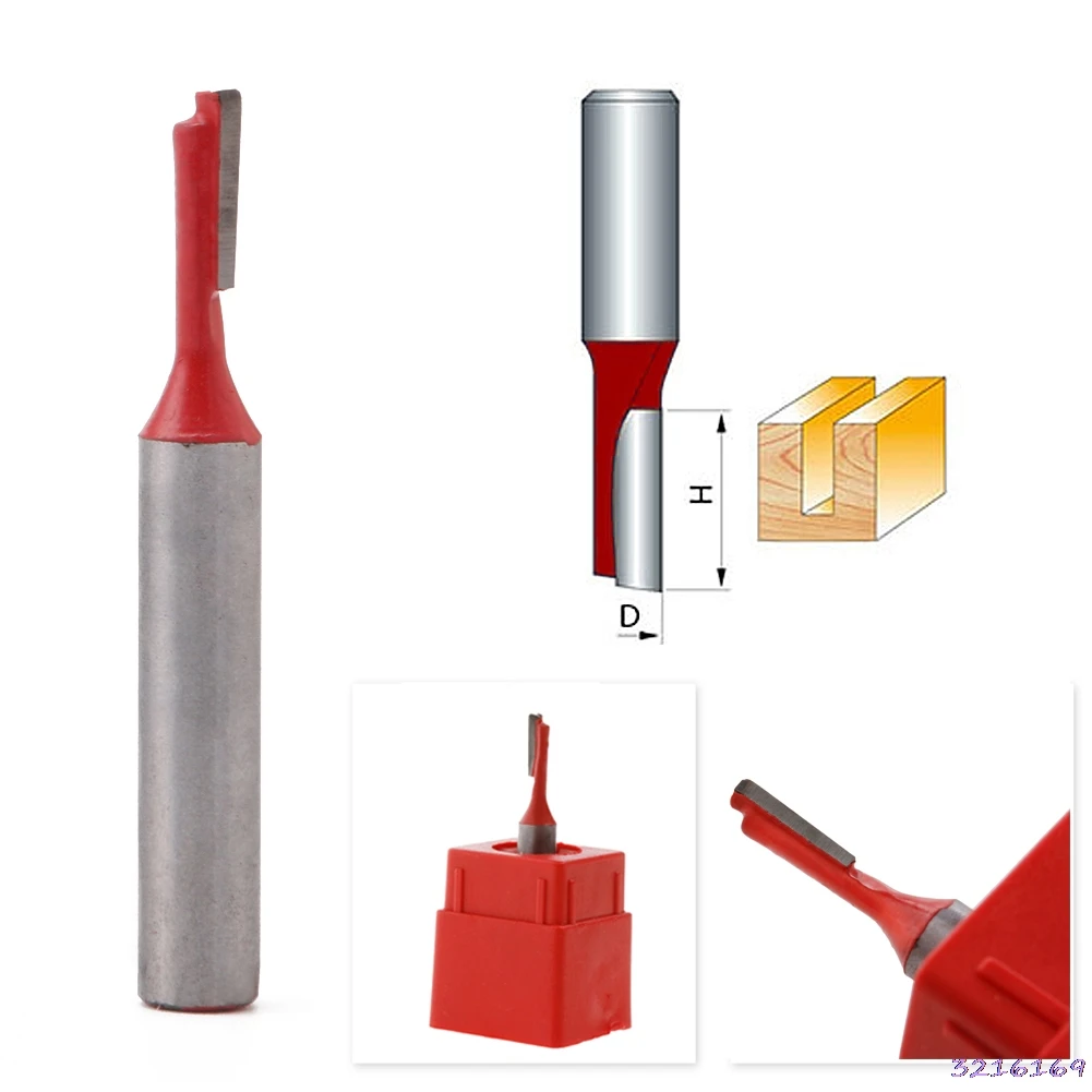 

1/4" Shank 1/8" Blade Straight Carbide Single Flute Tipped Router Bit Cutter Hot