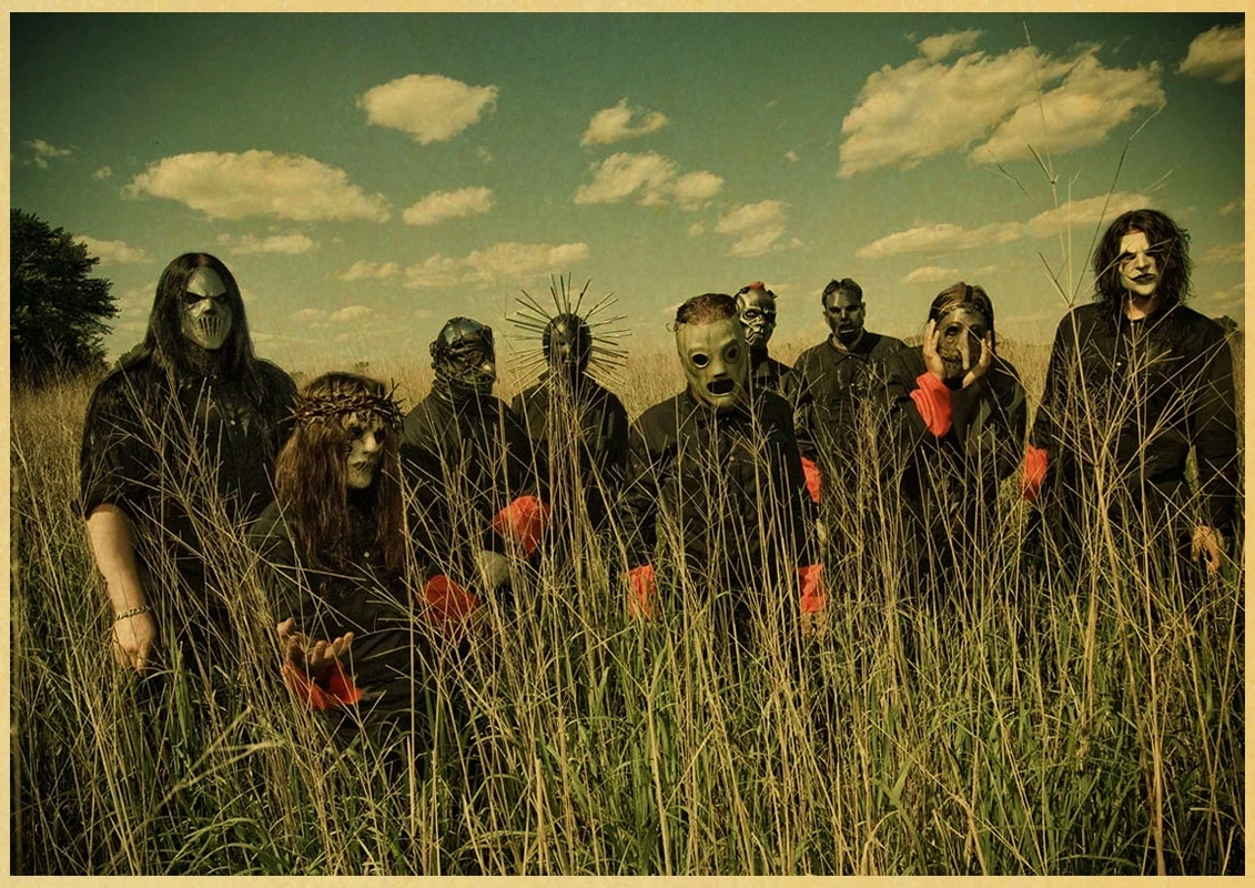 Slipknot тяжелый металл постер музыкальной группы печать на крафтовой бумаге плакат спальня Паб Бар настенный декоративный плакат для рок-группы - Цвет: A071