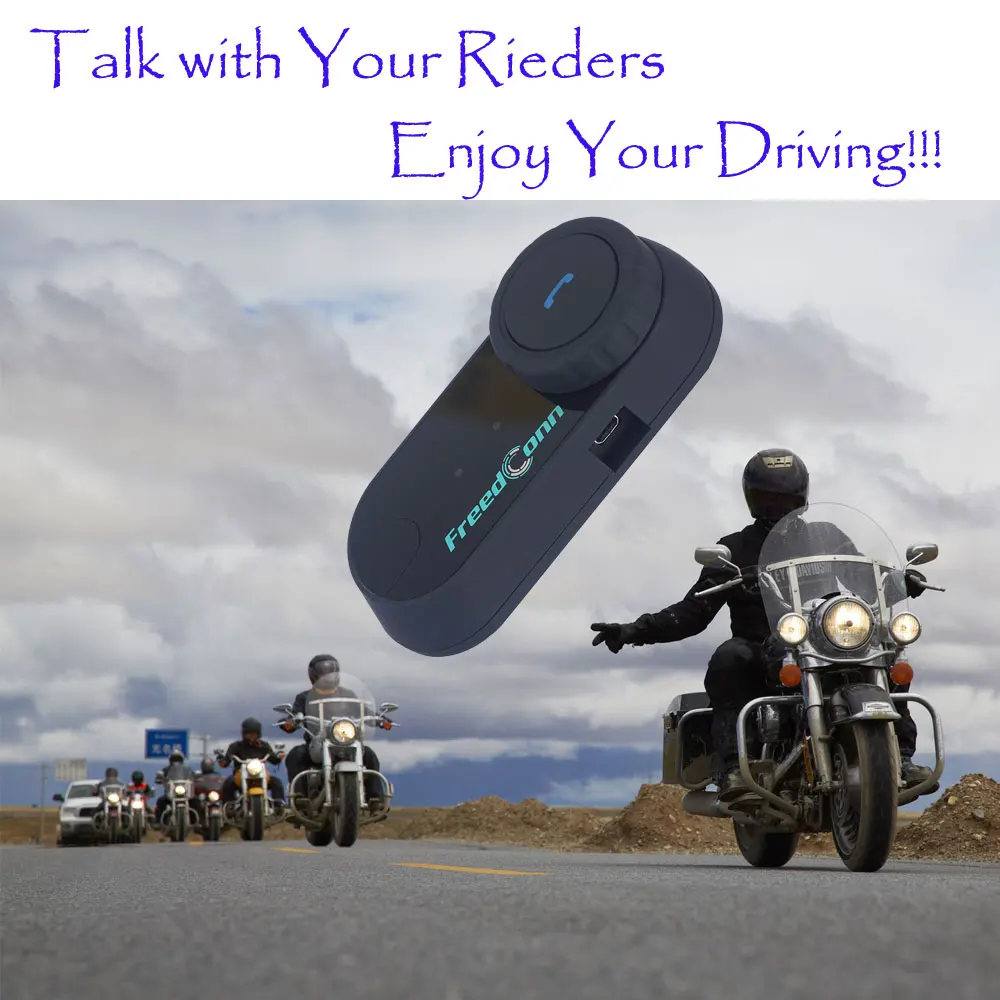 

Motorcycle Helmet Intercom 2PCS 800M TCOM-VB Intercom Hi-Fi Motorcycle Intercom Interphone BT Interphone Bluetooth