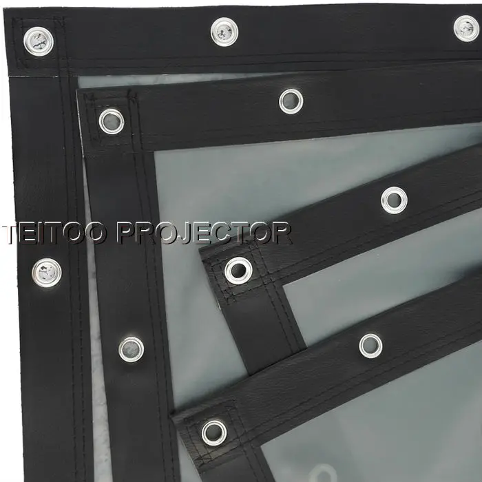 200 дюймов 16:9 задний экран ПВХ настенный имеет черные границы и отверстие легко