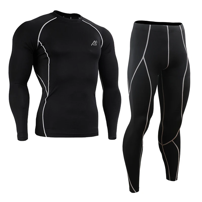 Все-в-одном компрессионная Базовая футболка для мужчин с длинным/коротким