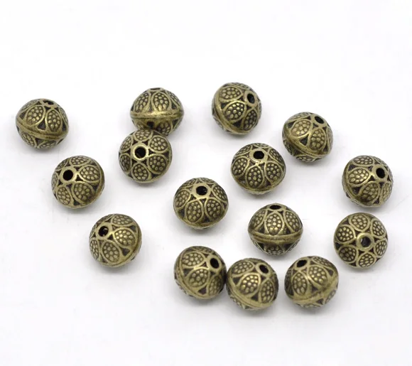 DoreenBeads цинковые металлические бусины-вставки из сплава мяч античная бронза