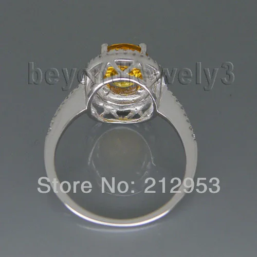 Обручальное кольцо с желтым сапфиром 7x9 мм 14 КТ белое золото R0014|ring oval|ring ringring gold