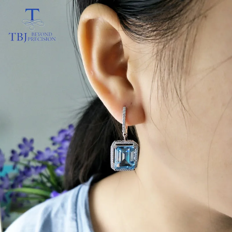 Женский комплект украшений с топазом TBJ ювелирные украшения натуральными