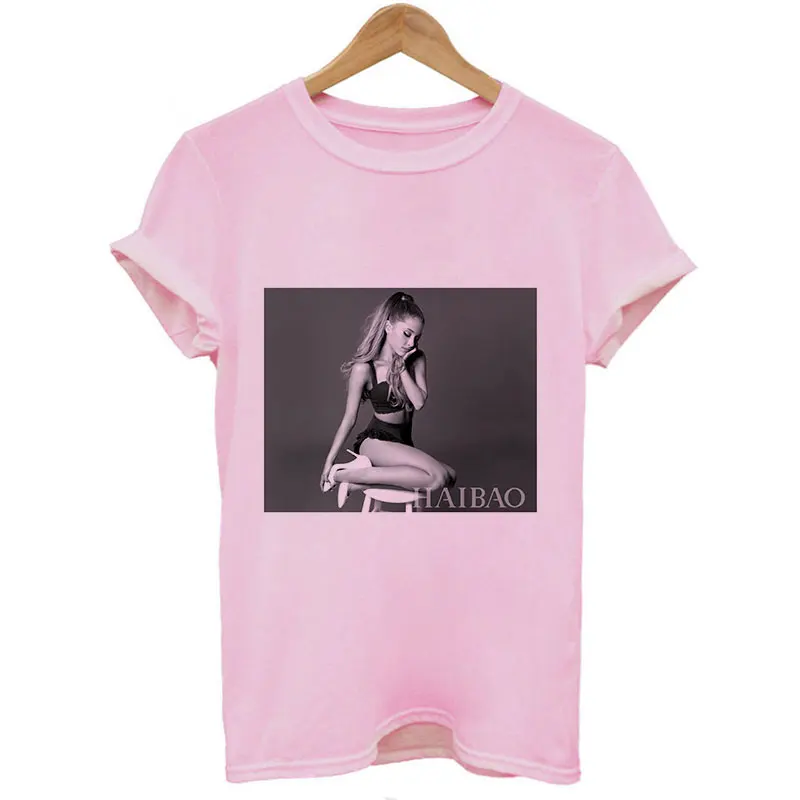 Ариана Гранде печать Vogue Футболка женская Ropa Tumblr короткий рукав Харадзюку уличная футболка одежда горячая Распродажа повседневные топы футболки