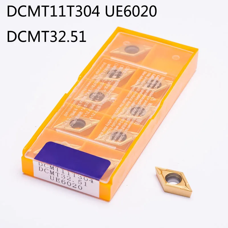 DCMT11T304 UE6020 DCMT32.51 30 шт./компл. режущий нож ZCC. CT металлические лезвия токарного