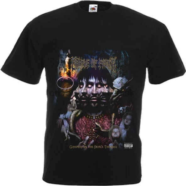Новая T SHIRTGODSPEED на DEVIL'S THUNDER колыбели с принтом FILTHDTG TEES6XL|Мужские футболки| |