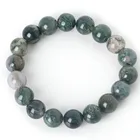 Очаровательный браслет с бусинами из натурального камня, растягивающиеся браслеты из водного агата и оникса с бусинами для йоги для женщин и мужчин, подарок для друзей