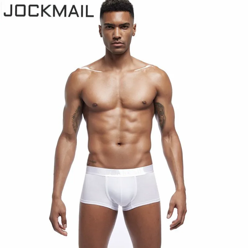 Трусы боксеры JOCKMAIL мужские 4 шт./лот модал пикантное нижнее белье U формы трусы для
