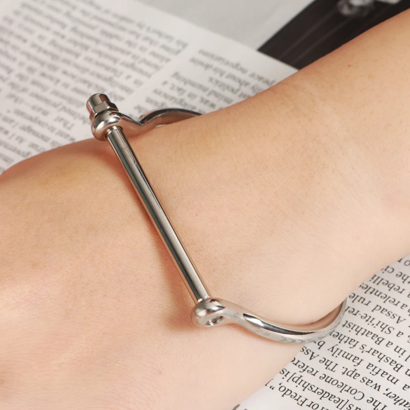 Fashion Punk Love Bangle Bracelet Woman Men Horseshoe Bracelets Stainless Steel Wedding Party Charming Cuff Wristband Jewelry|cuff bracelets|fashion