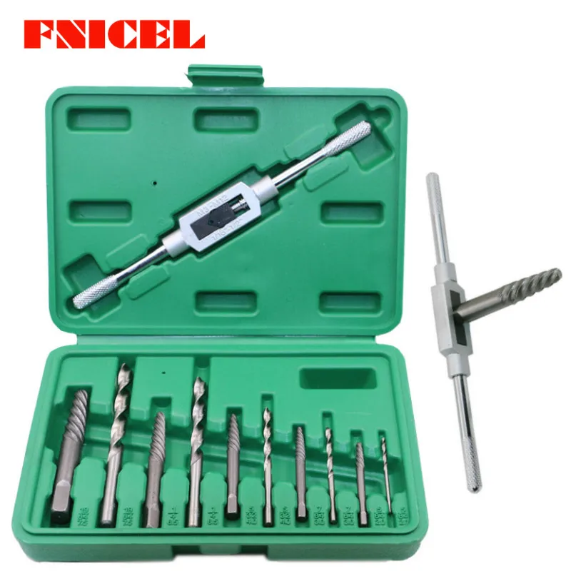 

11pcs 3MM-10MM Damaged Screw Extractor Drill Bits Guide Set Broken Speed Out Easy Out Bolt Stud Stripped Screw Remover Tool