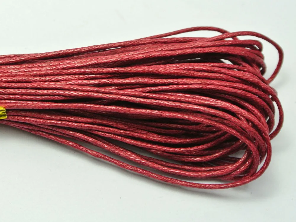 100 метров Бургундский вощеный хлопковый шнур с бусинами 1 мм для браслета и