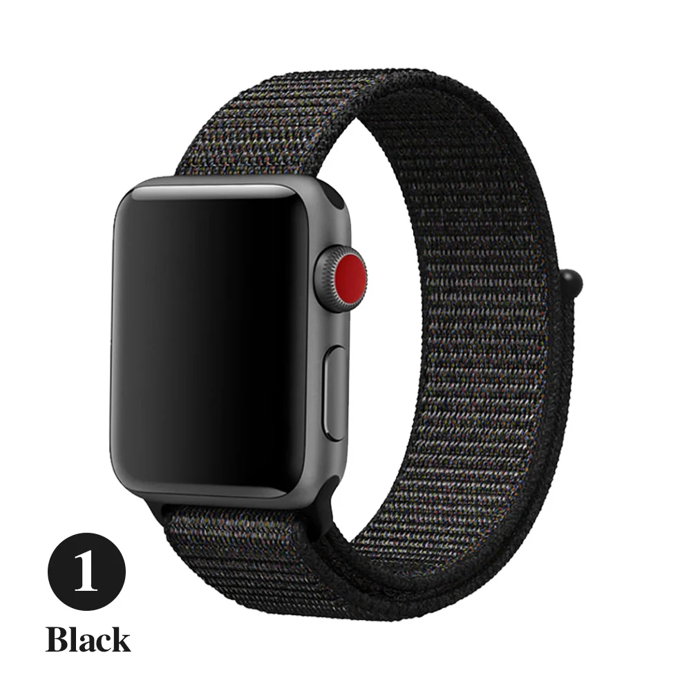 38 мм 42 ремешок для apple watch series 1 2 3 тканый нейлоновый iWatch цветной узор Классическая