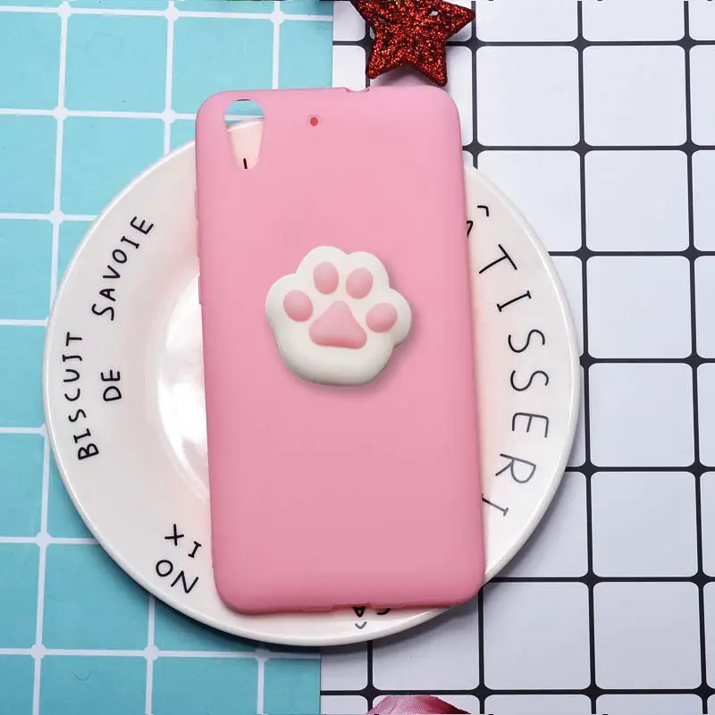 Case For Huawei Honor 5A/Huawei Y6 II 5.5&quot 3D Squishy Lovely Cat Bear Paws Back Cover Candy Animals Soft TPU Silicone Funny |