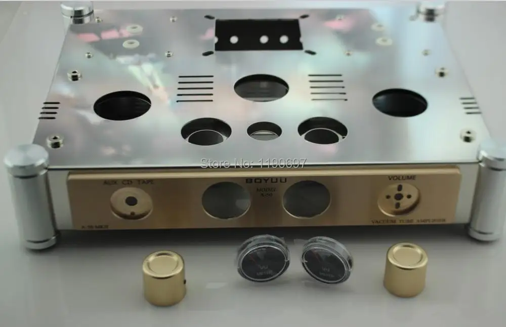 Усилитель мощности шасси из нержавеющей стали перфорированный корпус DIY 370 мм * 280