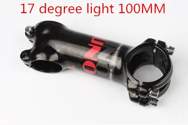 17 degree light 100 Алюминиевый стержень для шоссейного велосипеда UNO, 17 градусов, 70-130 мм, светильник/матовый - Цвет: 17 degree light 100
