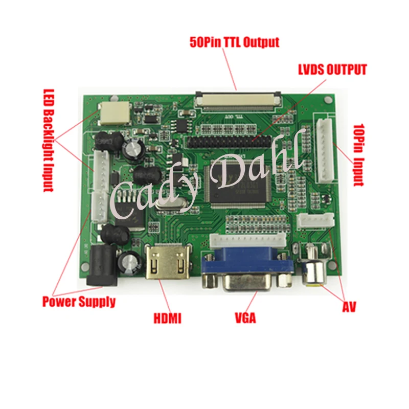 Оптовая продажа 10 шт. плата контроллера HDMI VGA 2AV LVDS + 40 контактный кабель Lvds