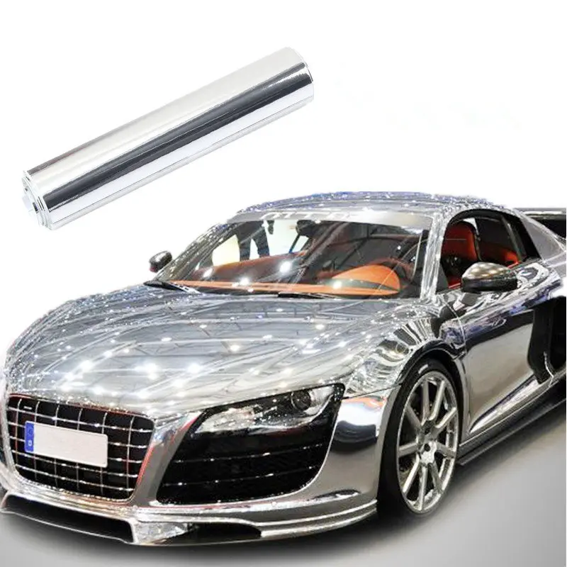 

152 x 20cm Silver Chrome Waterproof UV Protected Auto Mirror Vinyl Wrap Film Car Sticker Decal Sheet 152 x 30cm