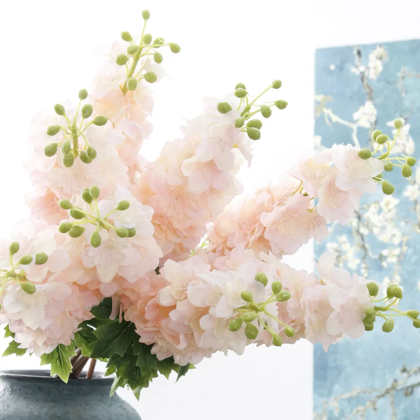 80 см латексные Искусственные цветы Delphinium Hyacinth континентальные искусственные