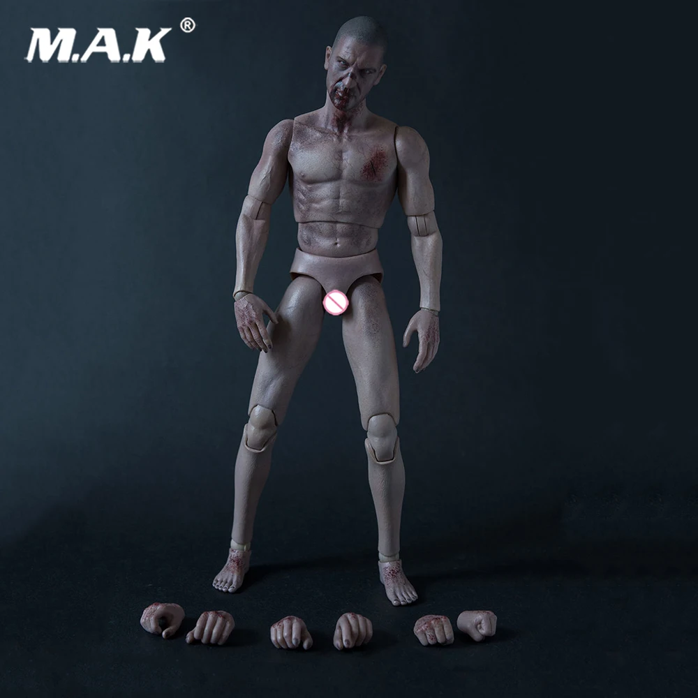 С головой кровяным телом игрушкой масштаб AT019 1/6 экшн фигурка зомби злых