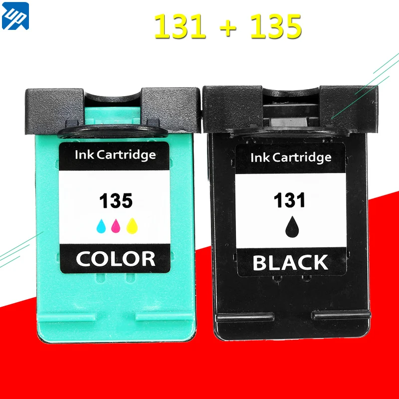 Популярный бренд 2PK сменный картридж для принтера HP 131 135 с чернилами Deskjet 5743 5940 5943