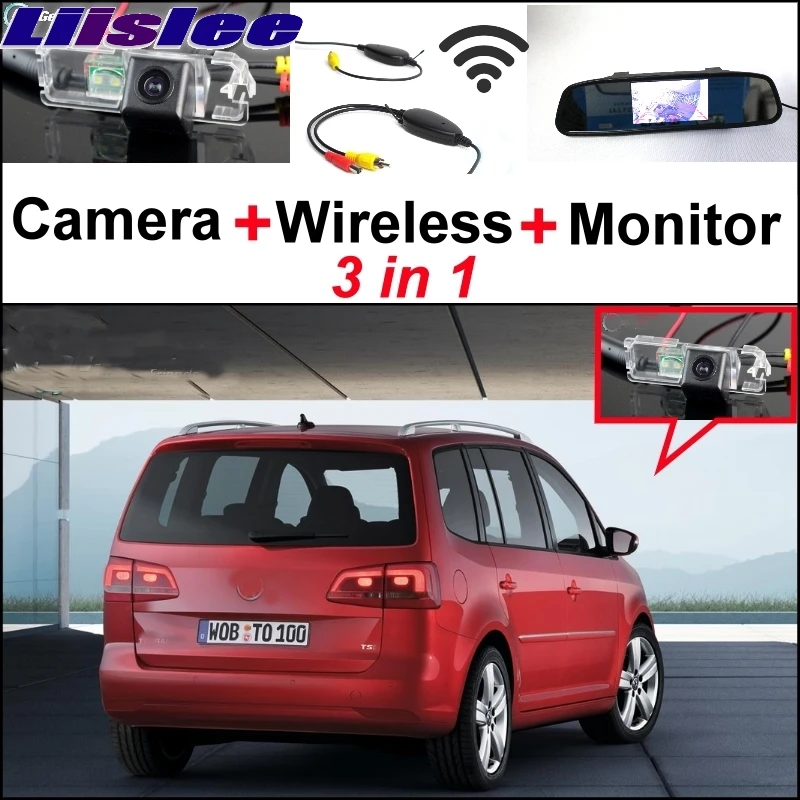 Liislee для Volkswagen VW Touran 3 in1 специальные Wi-Fi автомобиля Камера+ Беспроводной сигнала+ зеркальный монитор легко DIY парковки Системы