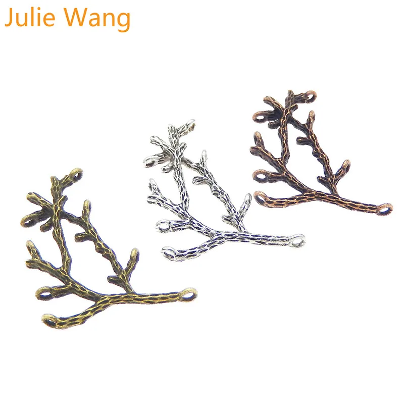 Julie Wang 6 шт. подвески из сплава винтажные ветки смешанных цветов ожерелье кулон