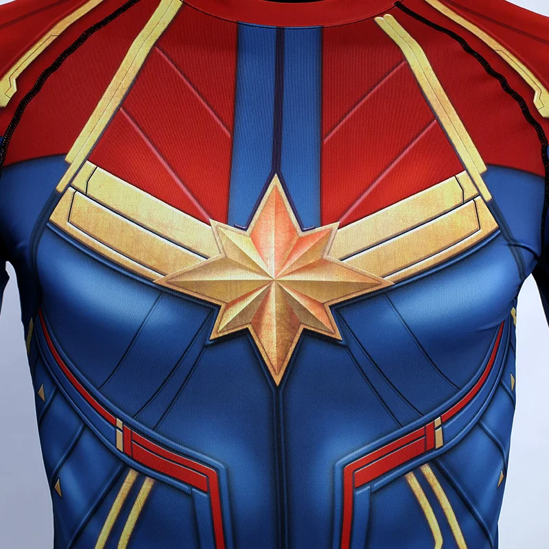 NADANBAO 3D супер герой Футболка косплей Капитан костюмы женская футболка Carol Danvers для девочек футболка плюс размер