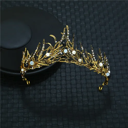 Gold 06 Модный роскошный с кристаллами свадебная корона Tiarasfor для женщин диадема принцесса тиары и короны выпускного вечера свадебная прическа невесты Аксессуары - Окраска металла: Gold 06