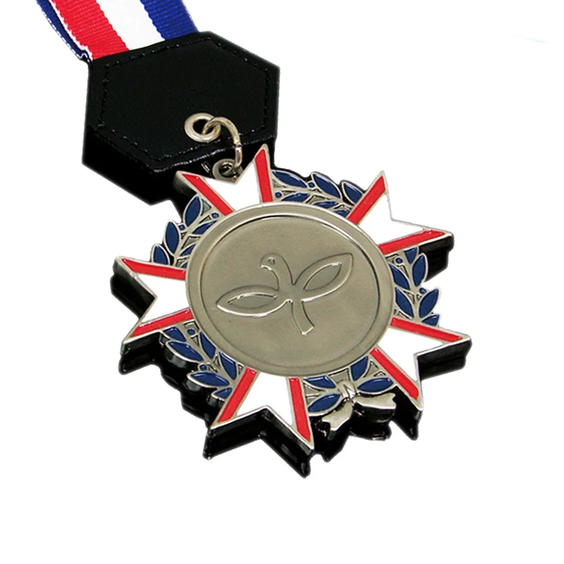 

Free Sample 2018 New Design Silver Finish Custom Metal Souvenir Medal k20048