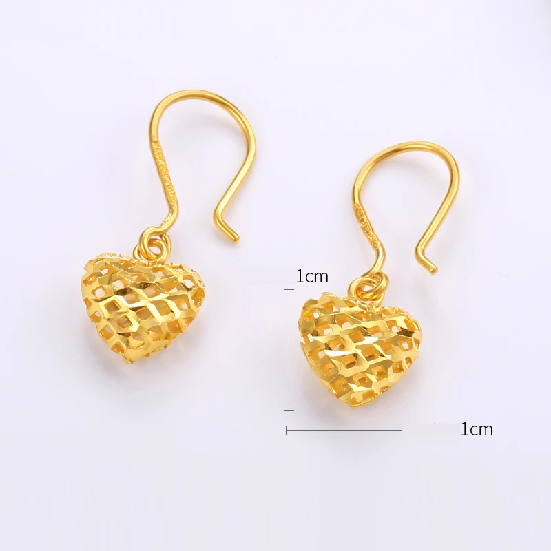 JLZB 24K Pure Gold Earring Real AU 999 Solid Earrings Nice Good Hollow Ball Upscale Trendy Fine Jewelry Hot Sell New 2020 | Украшения и