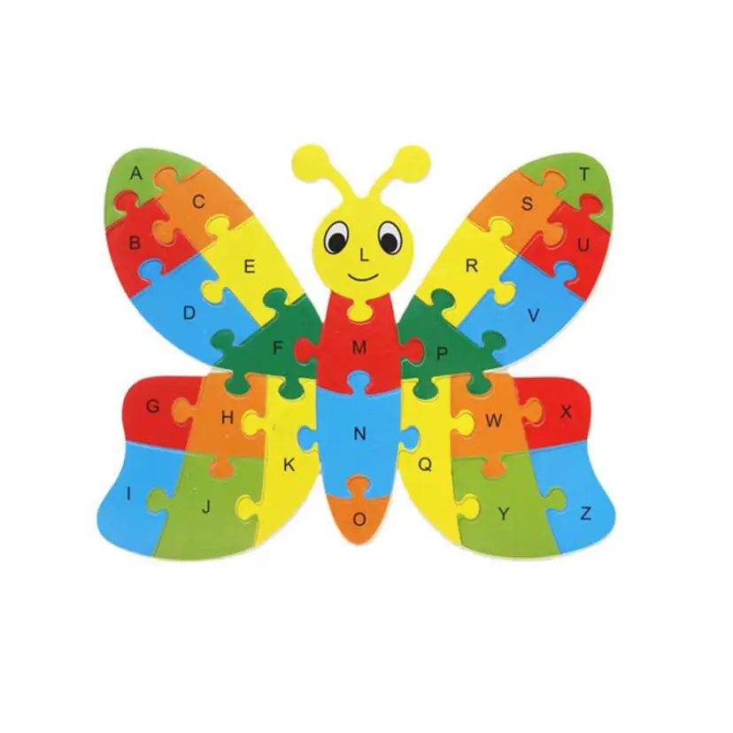 Деревянный пазл CHAMSGEND забавная головоломка для познания животных Английский