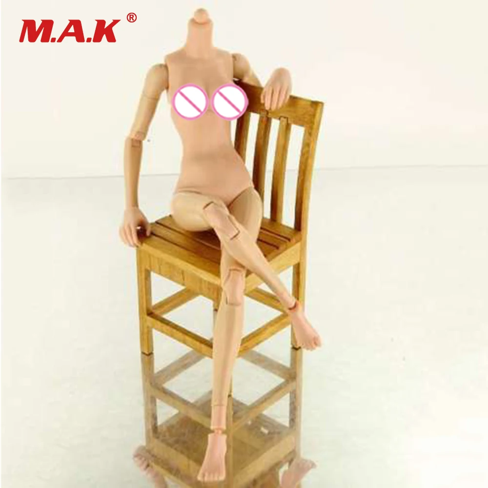 Масштаб 1/6 Женская Гибкая экшн фигурка средней груди бледно