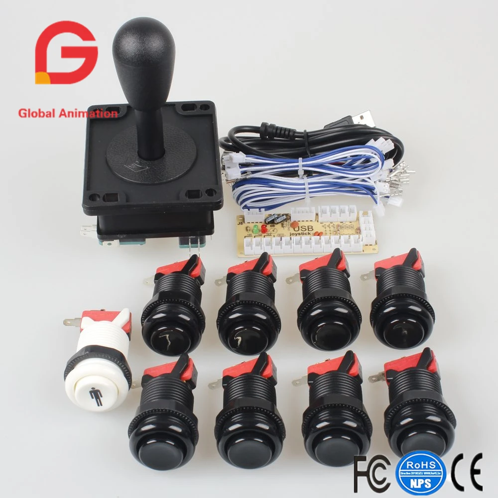DIY аркадные кнопки и джойстик для Raspberry Pi HAPP стиль аркадный контроллер комплект