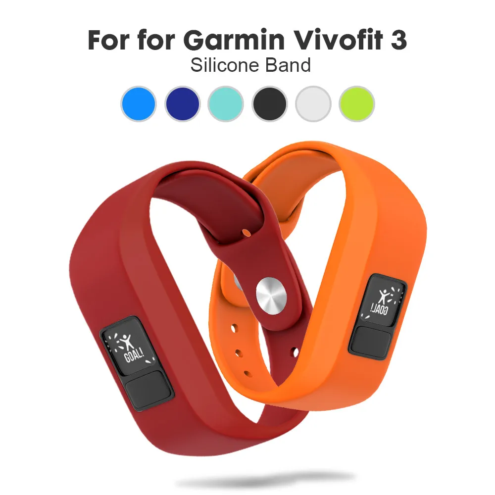 Мягкий силиконовый ремешок для Garmin Vivofit 3 сменный Силиконовый Браслет спортивный