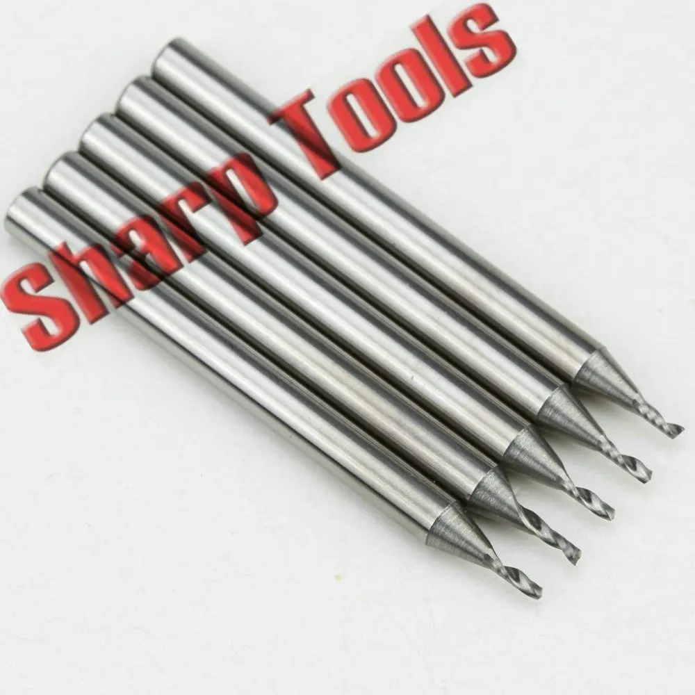 1 шт. 1/8 &quotCed 0 8-2 5 мм Одиночная флейта Endmill твердосплавная гравировальная фреза CNC