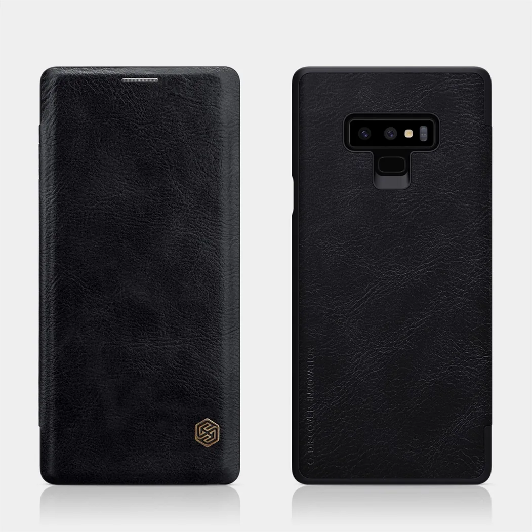 For Samsung Galaxy Note 9 Flip Case Nillkin Qin Series Vintage Leather Flip Cover Wallet Phone Bags for Samsung Note9 Case