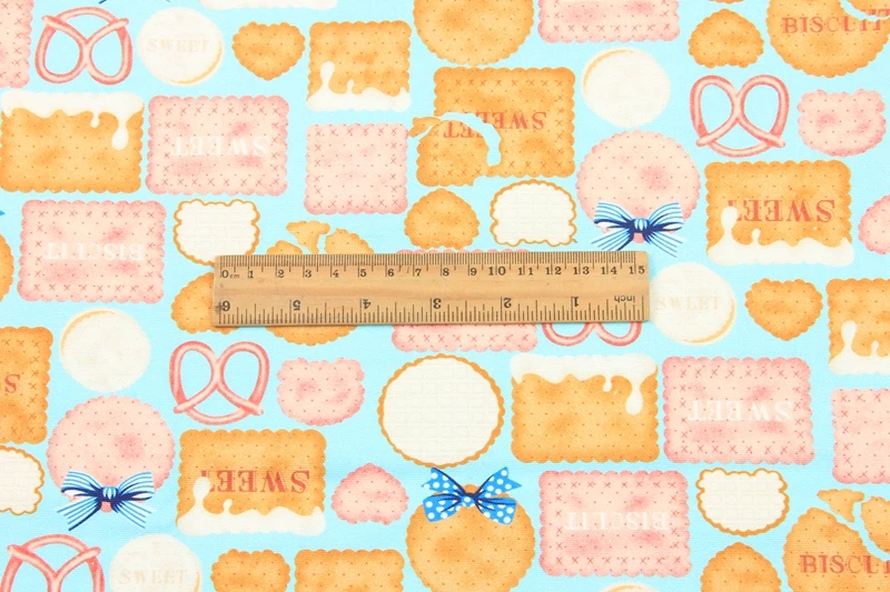 Original Design 4 Colors Sweet Chocolate Biscuit Cookies Cotton Linen Fabric by Yard/(Width:43&quot/110cm) | Дом и сад