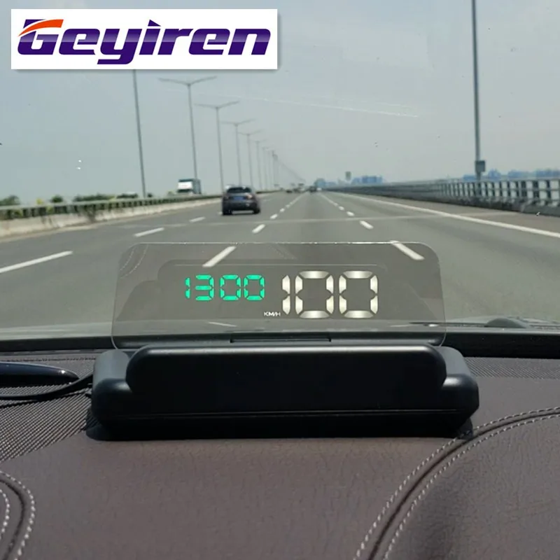 GEYIREN hud T900 HUD C500 obd дисплей на голову gps Спидометр Универсальный Предупреждение о превышении скорости лобовое стекло проектор сигнализация
