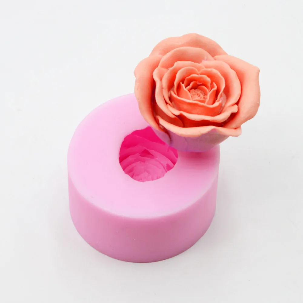 3D цветок розы форма печенье мыло силиконовая для шоколада помадные силиконовые