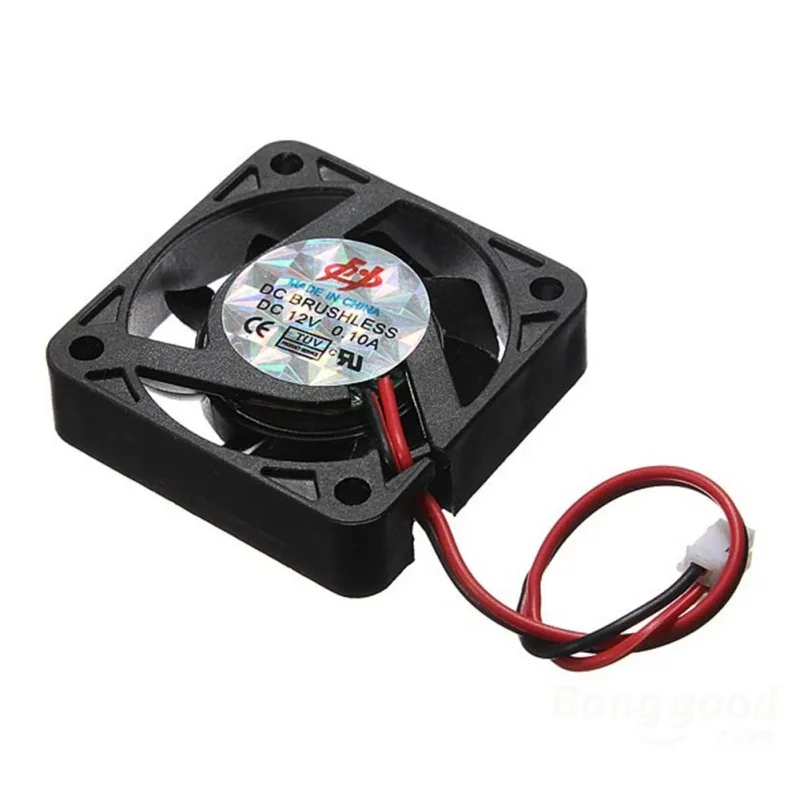 Мини 12V 2 Pin 40 мм компьютерный кулер маленький охлаждающий вентилятор PC черный F