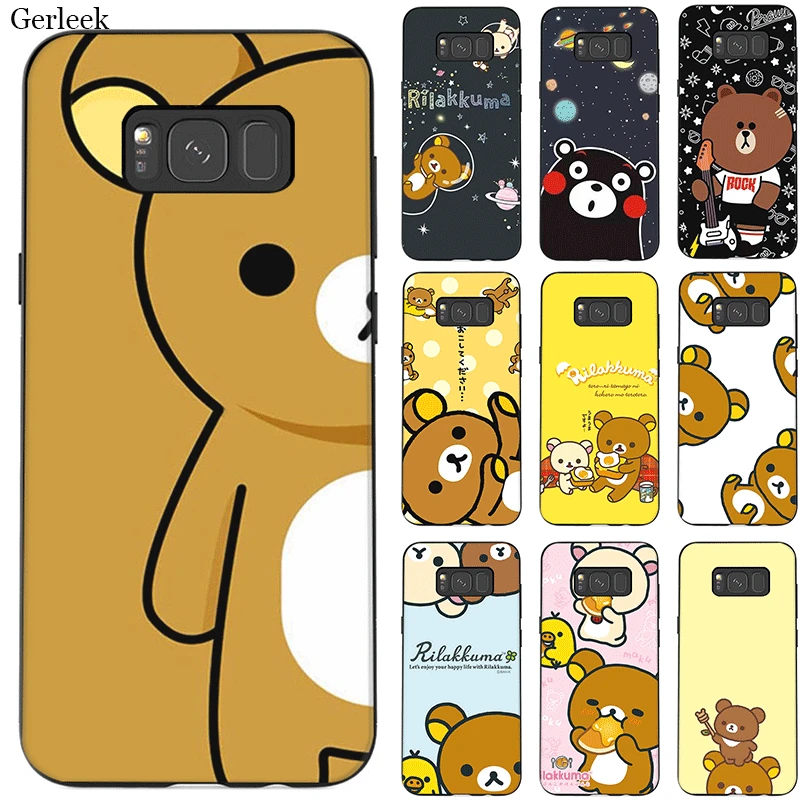 Desxz силиконовый чехол для телефона Samsung A3 A5 A6 A7 A8 A9 A10 A30 A40 A50 A70 Plus Rilakkuma сумка TPU |